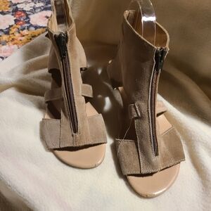 Tan Suede Women's Sandals